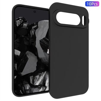 10 stk / Pakke for Google Pixel 9 Pro XL Etui Anti-fingeravtrykk Myk TPU Beskyttelsesdeksel - Svart