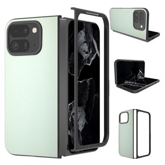 For Google Pixel 9 Pro Fold 5G Etui Anti-Ripe PU Lærbelagt PC Telefondeksel