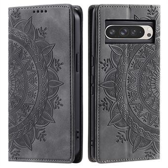 Stil 010 For Google Pixel 9 Pro XL Etui Mandala Mønster Magnetisk Lukking Lær Telefon Deksel