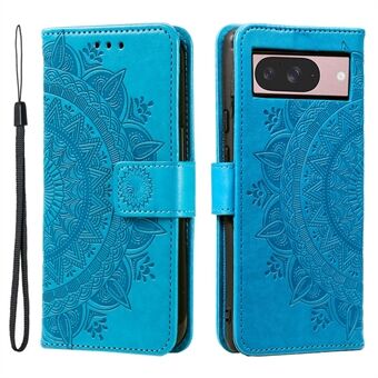 For Google Pixel 9 / 9 Pro Etui Pregede Totem PU Lær Lommebok Stativ Telefon Deksel