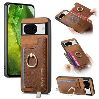 B5 For Google Pixel 8a Etui 2-i-1 Magnetisk Avtagbar Kortholder Skinn+TPU Telefondeksel