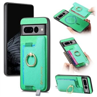 B5 For Google Pixel 7 Pro 5G-etui 2-i-1 magnetisk avtakbar kortholder lær+TPU telefondeksel