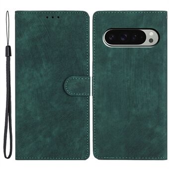 For Google Pixel 9 / 9 Pro Etui med Kortspor Skinnfølelse PU Lærtelefondeksel Stativ