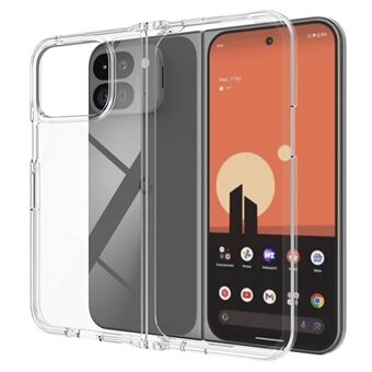 For Google Pixel 9 Pro Fold 5G Etui TPU+Akryl Gjennomsiktig Telefondeksel, Integrert Design