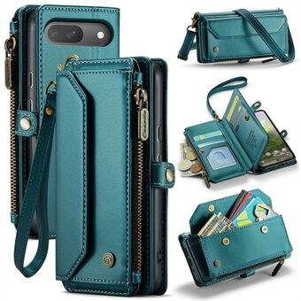 CASEME C36-serien for Google Pixel 9 / Pixel 9 Pro Etui Crossbody Lærtelefonveske med 7 kortspor