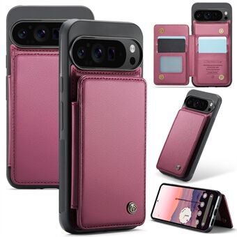 CASEME C22-serien for Google Pixel 9 Pro XL Etui Lær+TPU Deksel RFID-blokkerende kortspor