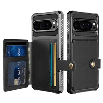 ZM03 For Google Pixel 9 Pro / 9 Etui med kortholder PU Skinn+TPU Telefon Bakdeksel