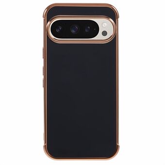 For Google Pixel 9 / Pixel 9 Pro Case Elektroplettert Ramme TPU Mykt Telefondeksel