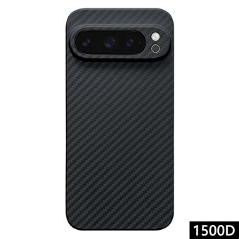 For Google Pixel 9 Pro XL Etui 1500D Grov Tekstur Aramid Fiber Telefondeksel Presisjons Utskjæring - Svart