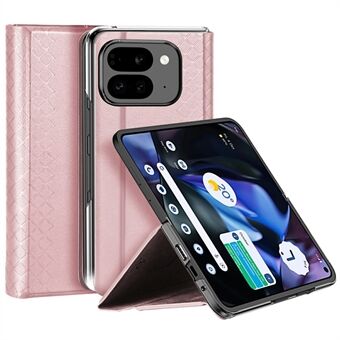 DUX DUCIS Bril-serien for Google Pixel 9 Pro Fold 5G-etui Lær+PC Stativ Telefonomslag