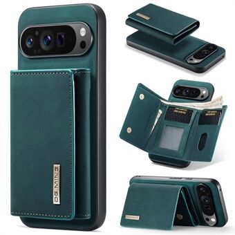 DG.MING M1-serien for Google Pixel 9 Pro XL Etui Kickstand PU Telefondeksel med Avtakbar Lommebok