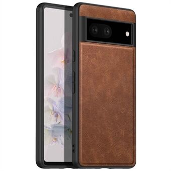 For Google Pixel 7 5G Velbeskyttende bakdeksel, retro PU-skinnbelagt TPU+PC-telefondeksel