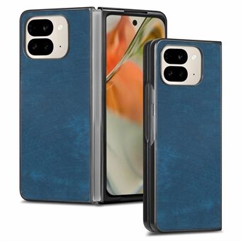 For Google Pixel 9 Pro Fold 5G Etui Retro PU Lærbelagt PC Brettbart Telefondeksel