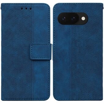 Google Pixel 9a Etui Geometrisk Mønster Skinn Lommebok Mobildeksel