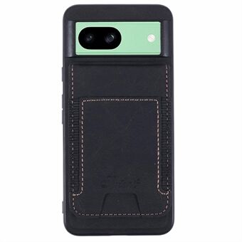 SUTENI H17 For Google Pixel 8a Magnetisk Etui Kortspor Skinn+TPU Stativdeksel til Telefon