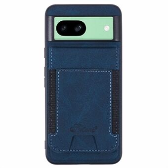 SUTENI H17 For Google Pixel 8a Magnetisk Etui Kortspor Skinn+TPU Kickstand Telefondeksel