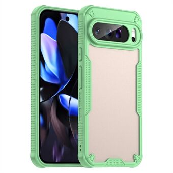 For Google Pixel 9 Pro XL Etui PC+TPU Halvtransparent Frostet Finish Beskyttende Telefondeksel