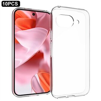 10 stk / pakke For Google Pixel 9a Clear Case Vanndampfri TPU beskyttelsesdeksel