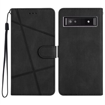 For Google Pixel 9a Etui Crazy Horse Tekstur PU Lær Lommebok Stativ Telefon Deksel