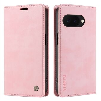 YIKATU YK-006 For Google Pixel 9a Etui Magnetisk Lukkemekanisme Lærtelefondeksel Litchi-tekstur