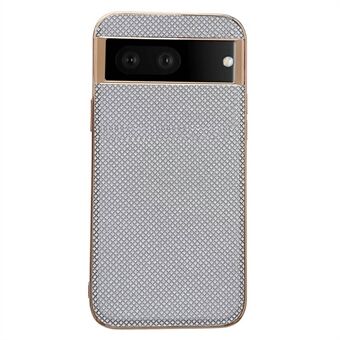 For Google Pixel 6a Electroplating mobiltelefonsdeksel pyntet med strassteiner, TPU+PU lær beskyttende cover.