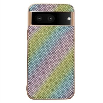 Elektroplatering telefonveske for Google Pixel 7 5G Rhinestone-dekorert støtsikker veske TPU + PU-lær-telefondeksel - Multi