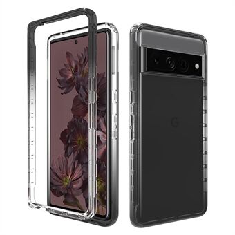 For Google Pixel 7 Pro 5G stilige gradientfarger myk TPU + hard PC-tilfelle krystallklar anti-slip telefondeksel.