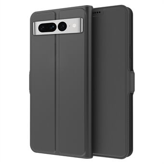 For Google Pixel 7 Pro 5G Full beskyttelse PU skinn flip folio mobildeksel med kortlomme, TPU indre, magnetisk stativ, smarttelefonveske.