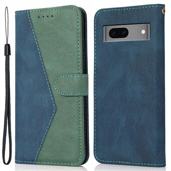 For Google Pixel 7 5G PU Leather Splicing Phone Case Wallet Stand Folio Cover blir til: 

For Google Pixel 7 5G PU Lær Splice Telefonveske Lommebok Stativ Folio-deksel