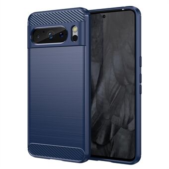 Telefon TPU-etui for Google Pixel 8 Pro, børstet karbonfibertekstur bakdeksel