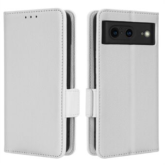 For Google Pixel 8 PU-lær Stand Wallet-etui Litchi-tekstur Dobbelt magnetisk spenne Telefondeksel