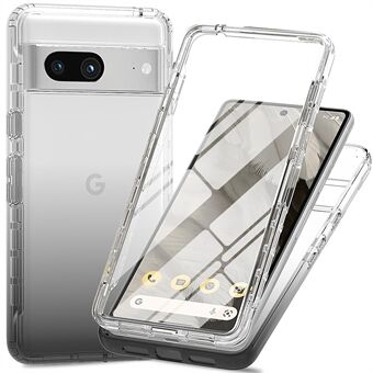 Telefondeksel for Google Pixel 7a PC + TPU Gradient farge mobildeksel med PET-skjerm beskytter.