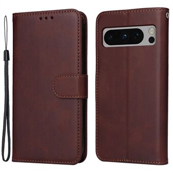 For Google Pixel 8 Pro kalv tekstur lommebok stativ flip cover PU skinn telefonveske med reim