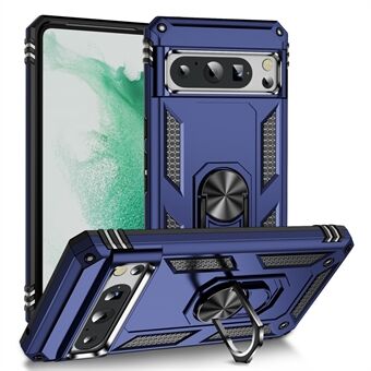 For Google Pixel 8 Pro: PC + TPU-støtteben Telefon Etui Magnetisk Bilklemme Holder Telefon Deksel