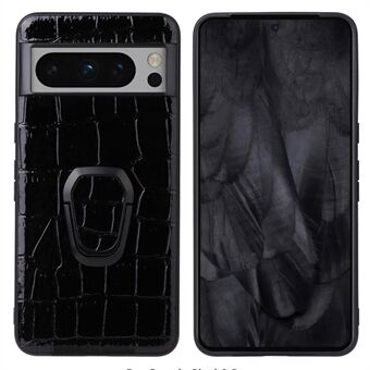 For Google Pixel 8 Pro Støttebein Teksturert Telefonveske PU-skinn + TPU + PC-telefondeksel