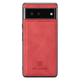 DG.MING PC+TPU+PU deksel for Google Pixel 6a Slankt deksel Anti-Fall Beskyttende telefonveske