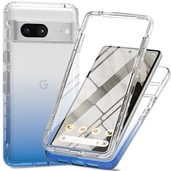 For Google Pixel 8 Deksel Gradient PC+TPU Telefoncover med PET Skjermbeskytter