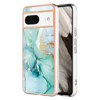 YB IMD-serie 2 for Google Pixel 8 TPU-etui IMD-marmormønster Elektroplatert telefondeksel