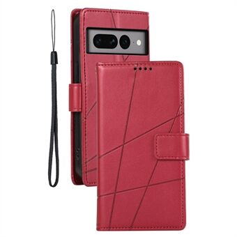 DF-06 For Google Pixel 7 Pro 5G etui med trykk Folio Flip PU-skinn mobildeksel