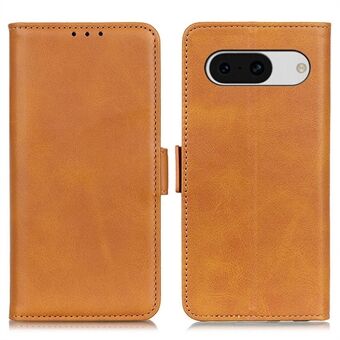 For Google Pixel 8a-etuiet Slim-fit Stand Mobildeksel TPU + PU-lær-lommebok