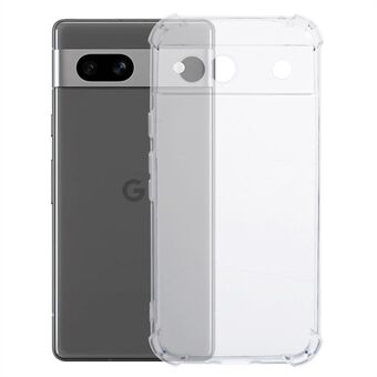 For Google Pixel 8a Deksel Firehjørnefallsikkert Gjennomsiktig TPU Bakdeksel