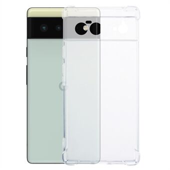 For Google Pixel 6 Etui Transparent TPU Tykkede Fire Hjørne Telefondeksel