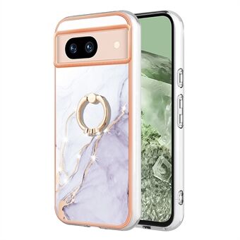 YB IMD Serie-10 For Google Pixel 8a Mobiltelefon Etui Anti-fall Ring Kickstand IMD TPU Deksel