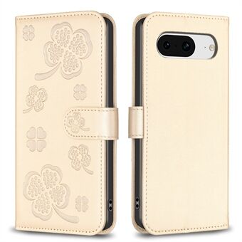 For Google Pixel 8 Clover skinnveske lommebok flip folio telefondeksel