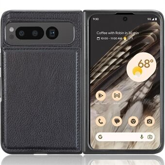 For Google Pixel Fold Case Kickstand PU+TPU Beskyttende Etui Telefonbakdeksel med Kortspor