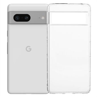 For Google Pixel 7 5G Gjennomsiktig TPU-deksel Telefonveske med Airbag-beskyttelse (Stor hull til bakre linse)