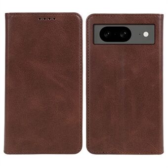 For Google Pixel 8 mobiltelefondeksel med magnet, PU-skinn med kalvetekstur, forretningsstil med kortspor-cover.