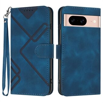 YX0040 for Google Pixel 8a Wallet Folio telefonveske med geometrisk mønster og skinnomslag