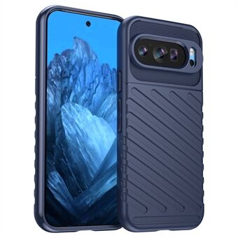 Thunder-serien for Google Pixel 9 / Pixel 9 Pro-etui, anti-riper twill teksturert TPU-telefondeksel.