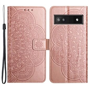 For Google Pixel 7a PU Leather Wallet Case Cover Flower Pattern på norsk: 

For Google Pixel 7a PU-lær lommebok-etui med blomstermønster